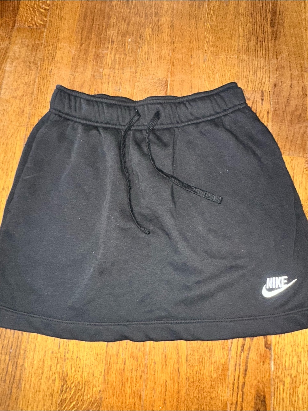 Nike Woman’s Black Skirt with Logo Sweatshirt Material - EUC XS